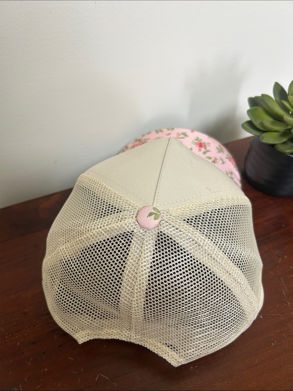Zenana Darlin' Floral Baseball Cap - Pink/Cream - Picture 3 of 4